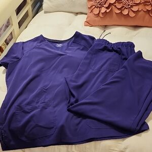 Koi Women's Purple Scrub Set
